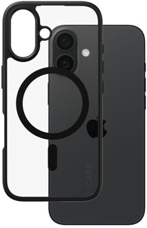 PanzerGlass CARE™ by ® Urban Combat Case Transparent w. Black Frame & MagSafe iPhone 16 mobiele telefoon behuizingen Hoes Zwart