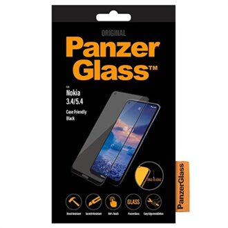 PanzerGlass Case Friendly Nokia 3.4/5.4 Screenprotector - 9H - Zwart