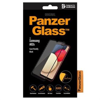 PanzerGlass Case Friendly Samsung Galaxy A02s Screenprotector Glas Zwart