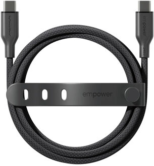 PanzerGlass empower™ by ® Racing 240W USB-C to USB-C Cable | USB 2.0 | 2M | Space Black USB-kabel Zwart