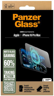 PanzerGlass EyeScreenprotector Ultra Wide Fit met applicator voor de Apple iPhone 16 Pro Max Transparant