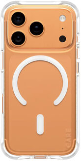 PanzerGlass Fashionable Case Samba met MagSafe voor de Apple iPhone 17 Pro - Clear / White Transparant