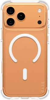 PanzerGlass Fashionable Case Samba met MagSafe voor de Apple iPhone 17 Pro Max - Clear / White Transparant