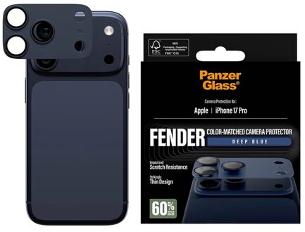 PanzerGlass Fender Camera Protector voor de iPhone 17 Pro - Deep Blue Blauw
