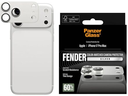 PanzerGlass Fender Camera Protector voor de iPhone 17 Pro Max - Silver Zilver