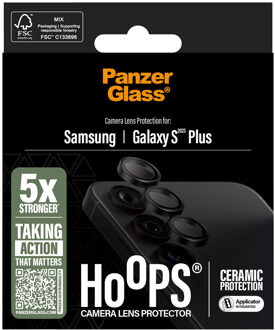PanzerGlass Hoops Ceramic Lens Protector voor de Samsung Galaxy S25 Plus Transparant