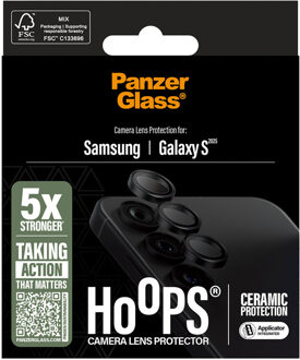 PanzerGlass Hoops Ceramic Lens Protector voor de Samsung Galaxy S25 Transparant
