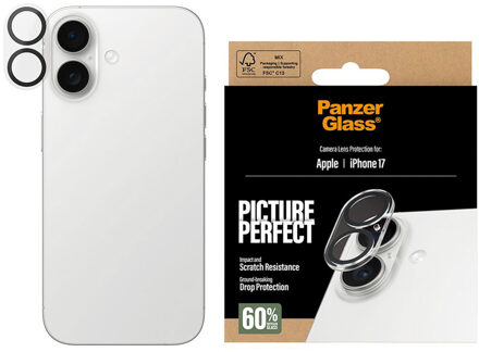 PanzerGlass PicturePerfect Camera Lens Protector voor de Apple iPhone 17 Transparant