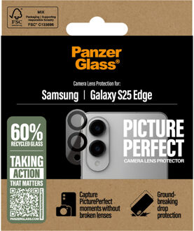 PanzerGlass PicturePerfect Camera Lens Protector voor de Samsung Galaxy S25 Edge Transparant