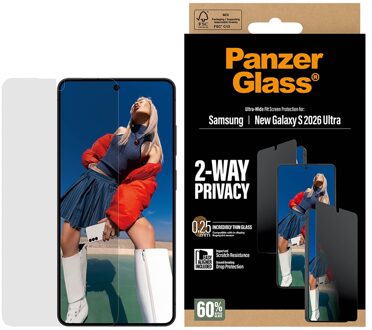 PanzerGlass ® 2-Way Privacy Screen Protector Samsung Galaxy S26 Ultra | Ultra-Wide Fit w. EasyAligner Doorzichtige schermbeschermer 1 stuk(s)