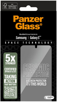 PanzerGlass ® Ceramic Screen Protector Samsung Galaxy S25 | S24 | Ultra-Wide Fit w. EasyAligner Doorzichtige schermbeschermer 1 stuk(s)