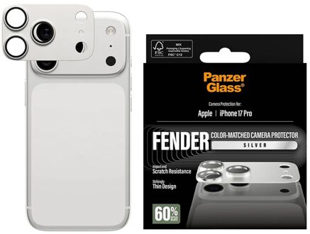 PanzerGlass ® Fender Camera Protector Silver iPhone 17 Pro Doorzichtige schermbeschermer Apple 1 stuk(s)