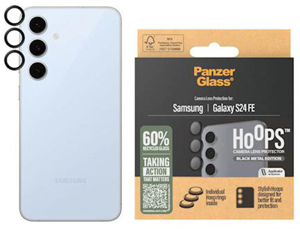 PanzerGlass ® Hoops® Camera Lens Protector Black Samsung Galaxy S24 FE Doorzichtige schermbeschermer 1 stuk(s)