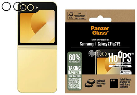 PanzerGlass ® Hoops® Camera Lens Protector Transparent Samsung Galaxy Z Flip7 FE Doorzichtige schermbeschermer 1 stuk(s)