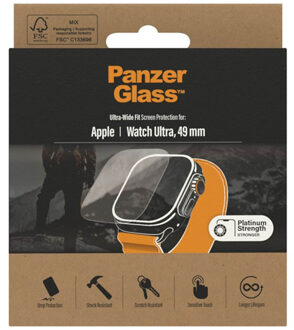 PanzerGlass ® Screen Protector Apple Watch Ultra 2 | Ultra | 49 mm Doorzichtige schermbeschermer 1 stuk(s)