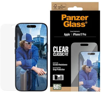 PanzerGlass ® Screen Protector iPhone 17 Pro Max | Classic Fit w. EasyAligner Doorzichtige schermbeschermer Apple 1 stuk(s)
