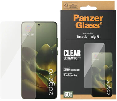 PanzerGlass ® Screen Protector Motorola Edge 70 | Ultra-Wide Fit Doorzichtige schermbeschermer 1 stuk(s)