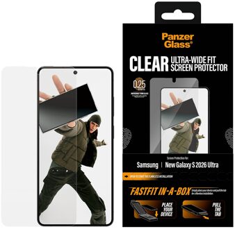 PanzerGlass ® Screen Protector Samsung Galaxy S26 Ultra | Ultra-Wide Fit w. FASTFIT IN-A-BOX Doorzichtige schermbeschermer 1 stuk(s)