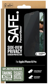 PanzerGlass SAFE. by ® Privacy Screen Protector iPhone 16 Pro | Ultra-Wide Fit Doorzichtige schermbeschermer Apple 1 stuk(s)