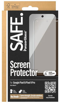 PanzerGlass SAFE. by ® Screen Protector Google Pixel 9 5G | 9 Pro 5G | Ultra-Wide Fit Doorzichtige schermbeschermer 1 stuk(s)