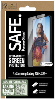 PanzerGlass SAFE. by ® Screen Protector Samsung Galaxy S25+ | S24+ | Ultra-Wide Fit w. EasyAligner Doorzichtige schermbeschermer 1 stuk(s)