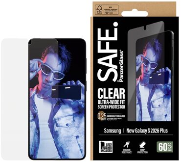 PanzerGlass SAFE. by ® Screen Protector Samsung Galaxy S26+ | Ultra-Wide Fit w. EasyAligner Doorzichtige schermbeschermer 1 stuk(s)