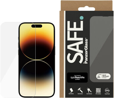 PanzerGlass SAFE Ultra-Wide Fit Screenprotector voor de iPhone 14 Pro Transparant