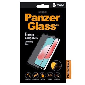 PanzerGlass Samsung Galaxy A32 5G Case Friendly Smartphone screenprotector Zwart