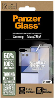 PanzerGlass Screenprotector Glass & Film voor de Samsung Galaxy Z Flip 7 Transparant