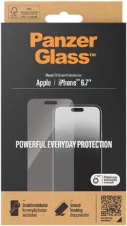 PanzerGlass screenprotector iPhone 15 Plus CF Clear