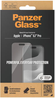 PanzerGlass screenprotector iPhone 15 Pro CF Clear