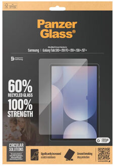 PanzerGlass Screenprotector voor de Samsung Galaxy Tab S10 Plus / Tab S9 FE Plus / Tab S9 Plus / S8 Plus / S7 Plus / Tab S7 FE 5G Transparant
