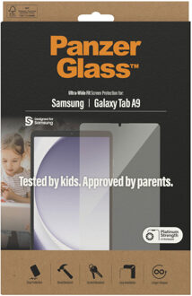 PanzerGlass Screenprotector voor Samsung Galaxy Tab A9 Tablet screenprotector Transparant