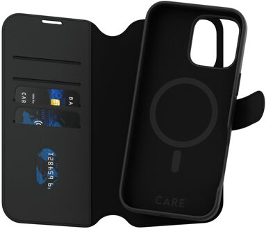 PanzerGlass Tango 2 in 1 Wallet Case MagSafe voor de Apple iPhone 16 Pro Max - Black Zwart