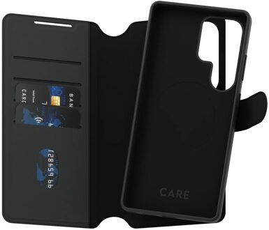 PanzerGlass Tango 2 in 1 Wallet Case MagSafe voor de Samsung Galaxy S25 Ultra - Black Zwart