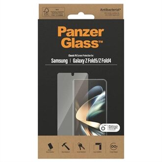 PanzerGlass Ultra-Wide Fit Anti-Bacterial Screenprotector voor de Samsung Galaxy Z Fold 5 Transparant