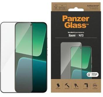 PanzerGlass Ultra-Wide Fit Anti-Bacterial Screenprotector voor de Xiaomi 13 / 14 Transparant