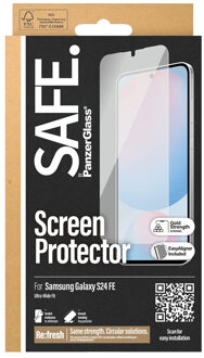 PanzerGlass Ultra-Wide Fit Screenprotector incl. applicator voor de Samsung Galaxy S24 FE Transparant