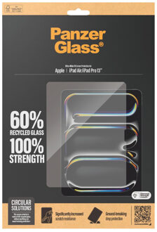 PanzerGlass Ultra Wide Fit Screenprotector voor de Apple iPad Pro 13 / (2025) M5 / (2024) M4 / Air 13 inch (2026) M4 / (2025) M3 / (2024) M2 Transparant - 3 inch