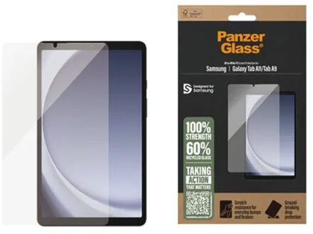 PanzerGlass Ultra Wide Fit Screenprotector voor de Samsung Galaxy Tab A11 / A9 8.7 inch Transparant
