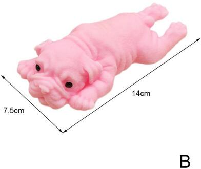 Papa Hond Squeeze Speelgoed Muziek Decompressie Speelgoed Party Speelgoed Knijpen Netto Rode Shar Speelgoed Decompressie Vent Kinderen Pei u9F1 roze-roze