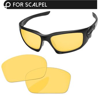Papaviva Crystal Geel Vervanging Lenzen Voor Scalpel OO9095 Zonnebril Frame 100% UVA en UVB Bescherming