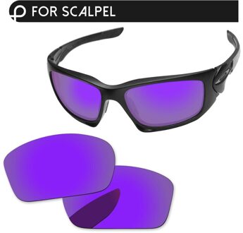 Papaviva Plasma Paars Spiegel Gepolariseerde Vervanging Lenzen Voor Scalpel OO9095 Zonnebril Frame 100% UVA en UVB Bescherming
