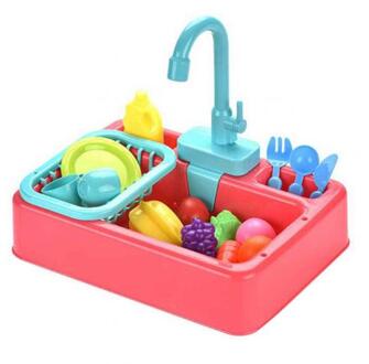 Papegaai Automatische Bad Met Kraan Douche Baden Bad Kooi Schoon Feeder Tool Speelgoed Voor Vogel Roze