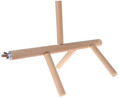 Papegaai Baars 4 Layer Stadia Speelgoed Natuurlijke Hout Roterende Ladder Vogel Parkiet Kooi P9YB