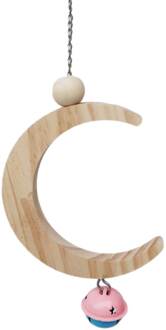 Papegaai Benodigdheden Vogel Speelgoed Massief Hout Maan Schommel Hout Molaire Ring Puzzel Vogel Speelgoed Brand En