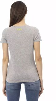 Papegaai Graphic T-shirt Korte Mouwen Casual Top Grijs - S