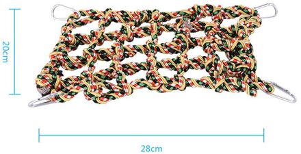 Papegaai Kleine Huisdier Hamster Eekhoorn Kleurrijke Weven Swing Hangmat Opknoping Speelgoed Klimmen Ladder Netto Willekeurige kleuren