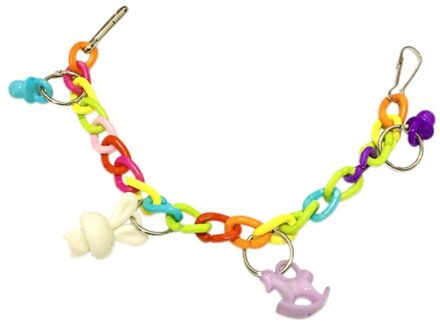 Papegaai Kleurrijke Acryl Brug Kooi Vogel Grappig Dierbenodigdheden Speelgoed Opknoping Accessoires Swing Speelgoed Keten Oefening