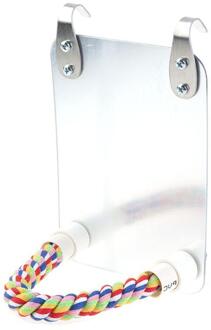 Papegaai Pet Fun Spiegel Speelgoed Valkparkiet Kleine Vogels Papegaaien Bite Klimmen Stand HX6D